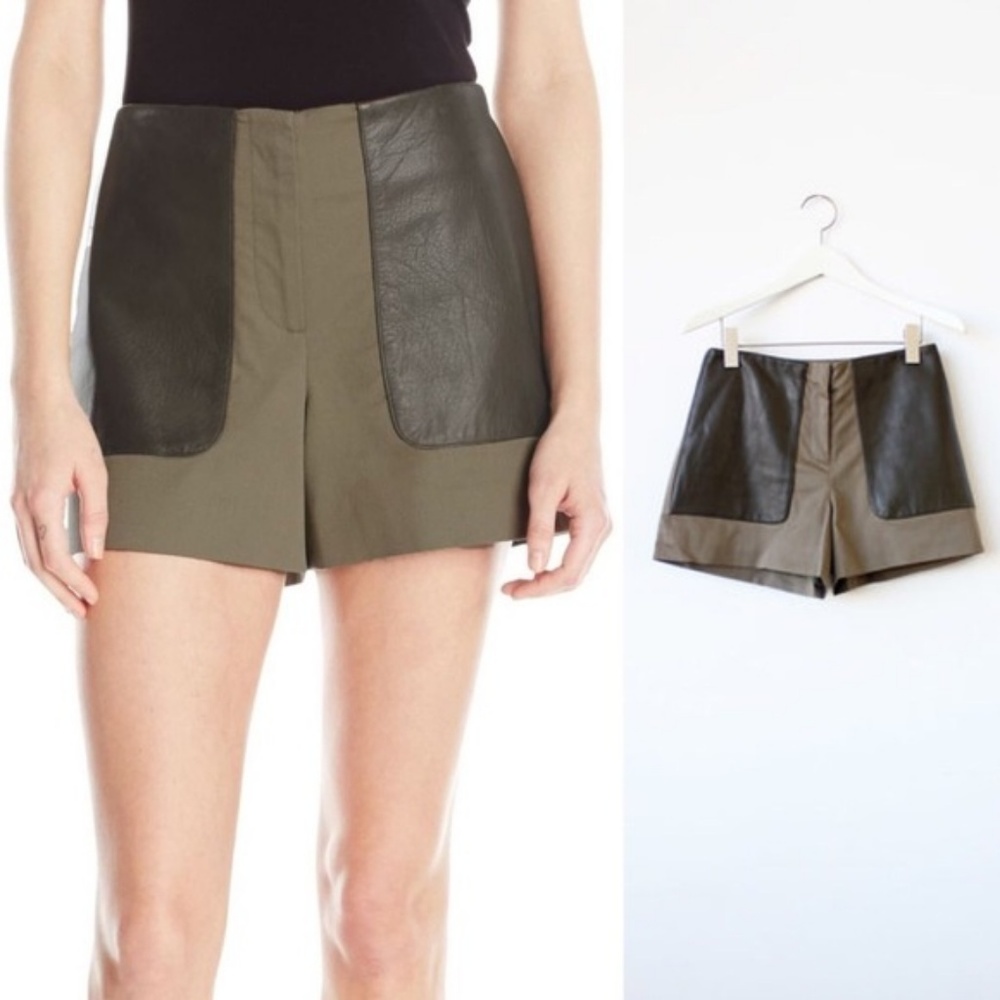 Garmentory Vincetta Leather Pocket Shorts Perforated - Picture 2 of 8